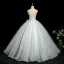 Elegant Mint Green Beading Lace Flower Appliques Prom Dresses 2025 Ball Gown Strapless Sleeveless Backless Floor-Length / Long Formal Dresses
