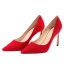 Chic / Beautiful Red Cocktail Party Leather Pumps 2020 8 cm Stiletto Heels Pointed Toe Pumps