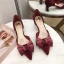 Chic / Beautiful Burgundy Prom Suede Womens Shoes 2020 Leather Bow 4 cm Stiletto Heels Low Heel Pointed Toe Heels