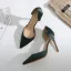 Schlicht Schwarz Büro OL Satin Damenschuhe 2020 10 cm Stilettos Spitzschuh High Heels