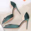 Elegant Dark Green Dancing Satin Womens Shoes 2020 10 cm Stiletto Heels Pointed Toe High Heels