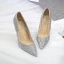 Scintillantes Mode Argenté Glitter Soirée Escarpins 2020 Paillettes 10 cm Talons Aiguilles À Bout Pointu Escarpins