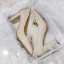 Charming Fashion Gold Rhinestone Wedding Shoes 2020 Sequins 9 cm Thick Heels Pointed Toe Wedding Pumps