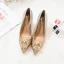 Charmant Farbverlauf Pink Abend Pumps 2020 Perle Strass Pailletten 9 cm Thick Heels Spitzschuh Pumps