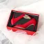 Chinese style Satin Red Wedding Shoes 2020 Gold Appliques 8 cm Stiletto Heels Pointed Toe Wedding Pumps