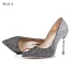 Sparkly Champagne Pumps 2018 Paljett Polyester 10 cm Stiletthæler Spisse Pumps