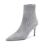Schöne Grau Strassenmode Stiefel Stiefel Damen 2020 8 cm Stilettos Spitzschuh Stiefel