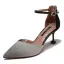 Chic / Beautiful Champagne Evening Party Womens Shoes 2020 Ankle Strap 6 cm Stiletto Heels Pointed Toe Heels