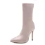 Mode Winter Schwarz Strassenmode Stiefel Damen 2020 11 cm Stilettos Spitzschuh Stiefel