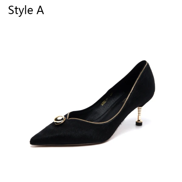 Sexy Soirée Imprimé Léopard Escarpins 2020 Cuir 5 cm Talons Aiguilles À Bout Pointu Escarpins