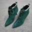 Chic / Beautiful Winter Dark Green Street Wear Suede Womens Boots 2020 Leather 8 cm Stiletto Heels Pointed Toe Boots