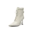 Klassieke Winter Paarse Toevallig Leer Dames Laarzen 2020 8 cm Naaldhakken / Stiletto Spitse Neus Laarzen