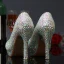 Glitzernden Charmant Multifarben Strass Karneval Club Pumps 2020 Leder Wasserdichte 14 cm Stilettos Spitzschuh Pumps