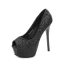 Fashion Black Rave Club Sequins Womens Shoes 2021 14 cm Stiletto Heels Open / Peep Toe High Heels
