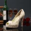 Sexy Ivory Pearl Rhinestone Wedding Shoes 2020 Leather 12 cm Stiletto Heels Pointed Toe Wedding Pumps
