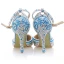 Sexy Silver Evening Party Rhinestone Womens Sandals 2020 Ankle Strap 10 cm Stiletto Heels Pointed Toe Sandals