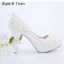 Elegant Chic / Beautiful Ivory Pearl Tassel Wedding Shoes 2020 Lace Flower 14 cm Stiletto Heels Round Toe Wedding Pumps