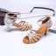 Sexy Charming White Rhinestone Latin Dance Shoes 2020 Ankle Strap 8 cm Stiletto Heels Open / Peep Toe Dancing Sandals