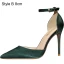 Chic / Beautiful Dark Green Satin Prom Womens Sandals 2020 Ankle Strap 10 cm Stiletto Heels Pointed Toe Sandals