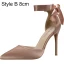 Mooie / Prachtige Nude Satijn Gala Sandalen Dames 2020 Strik Enkelband 10 cm Naaldhakken / Stiletto Spitse Neus Sandalen