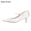 Elegant White Satin Wedding Shoes 2020 Pearl Lace Flower 7 cm Stiletto Heels Pointed Toe Wedding Pumps