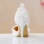 Modern / Fashion White Wedding Shoes 2018 Ankle Strap Pearl Bow 9 cm Stiletto Heels Pointed Toe Wedding Pumps