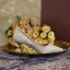 Glittrande Guld Pärla Rhinestone Brudskor 2020 Läder 6 cm Stilettklackar Spetsiga Bröllop Pumps