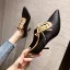 Fashion Black Street Wear Pumps 2020 7 cm Stiletto Heels Pointed Toe Pumps