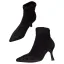 Fashion Black Street Wear Rhinestone Womens Boots 2020 Ankle 6 cm Stiletto Heels Pointed Toe Boots