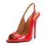 Sexy Black Cocktail Party Patent Leather Womens Sandals 2021 Slingbacks 13 cm Stiletto Heels Open / Peep Toe Sandals