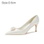 Élégant Ivoire Satin Chaussure De Mariée 2021 Perle Fleur 8 cm Talons Aiguilles À Bout Pointu Mariage Escarpins