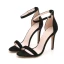 Sexy Braun Leopardenmuster Cocktail Sandalen Damen 2021 Leder Knöchelriemen 10 cm Stilettos Peeptoes Hochhackige