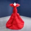 High End Mode Rot Fallende Rüsche Brautkleider / Hochzeitskleider 2021 Meerjungfrau Rüschen V-Ausschnitt Kurze Ärmel Rückenfreies Hof-Schleppe Hochzeit