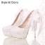 Charmant Ivory / Creme Spitze Schleife Pailletten Brautschuhe 2021 14 cm Stilettos Hochhackige Spitzschuh Hochzeit Pumps