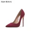 Chic / Beautiful Burgundy Prom Suede Pumps 2021 10 cm Stiletto Heels High Heels Pointed Toe Pumps