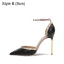 Sexy Noire Soirée Motif Alligator Sandales Femme 2021 Rivet Bride Cheville Talons Hauts 10 cm Talons Aiguilles À Bout Pointu Sandales