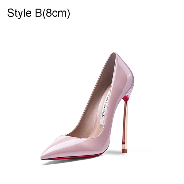Schön Charmant Rosa Datierung Pumps 2021 Lackleder 10 cm Stilettos Hochhackige Spitzschuh Pumps
