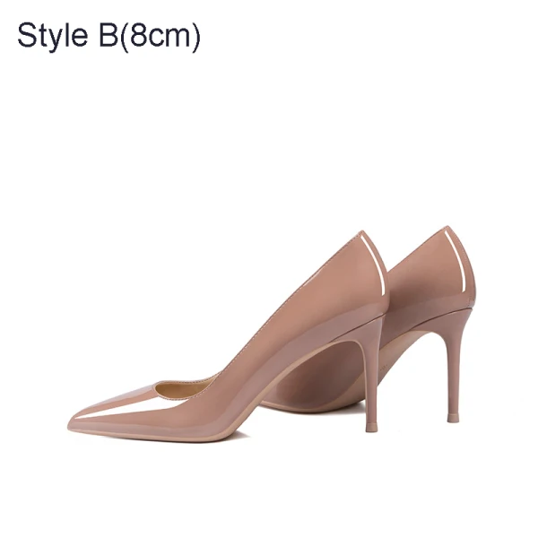 Chic / Beautiful Blushing Pink Office OL Patent Leather Pumps 2021 Leather 10 cm Stiletto Heels High Heels Pointed Toe Pumps