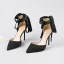 Sexy Champagne Soirée Satin Sandales Femme 2021 Bride Cheville Noeud 10 cm Talons Aiguilles Talons Hauts À Bout Pointu Sandales
