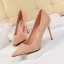 Enkla Gul Casual Mocka Pumps 2021 9 cm Stilettklackar Högklackade Spetsiga Pumps
