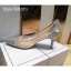 Glittrande Aprikos / Beige Afton Rhinestone Pumps 2021 Tyll 9 cm Stilettklackar Högklackade Spetsiga Pumps