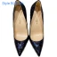 Vintage / Retro Navy Blue Hall Pumps 2021 12 cm Stiletto Heels High Heels Pointed Toe Pumps