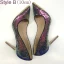 Scintillantes Dégradé De Couleur Escarpins Cocktail Paillettes Escarpins 2021 12 cm Talons Aiguilles À Bout Pointu Talons Hauts