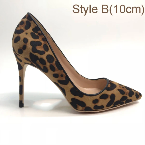 Mode Bruin Avond Luipaard Print Suede Pumps 2021 12 cm Naaldhakken / Stiletto Spitse Neus Hoge Hakken