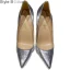 Fine Sølv Aften Pumps 2021 12 cm Stiletthæler Høyhælte Spisse Pumps