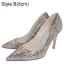 Glittrande Champagne Afton Rhinestone Pumps 2021 Läder 10 cm Stilettklackar Högklackade Spetsiga Pumps