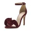 Sexy Burgundy Evening Party Suede Womens Sandals 2021 Leather Ankle Strap 10 cm Stiletto Heels High Heels Open / Peep Toe Sandals