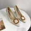 Classy Burgundy Bridesmaid Pumps 2021 Leather Metal Buckle 7 cm Stiletto Heels High Heels Pointed Toe Pumps