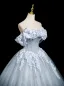 Elegante Himmelblau Glanz Applikationen Ballkleider 2025 Ballkleid Bandeau Ärmellos Rückenfreies Lange Ball Festliche Kleider