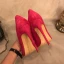 Schöne Gelb Strassenmode Wildleder Pumps 2021 12 cm Stilettos Spitzschuh Hochhackige